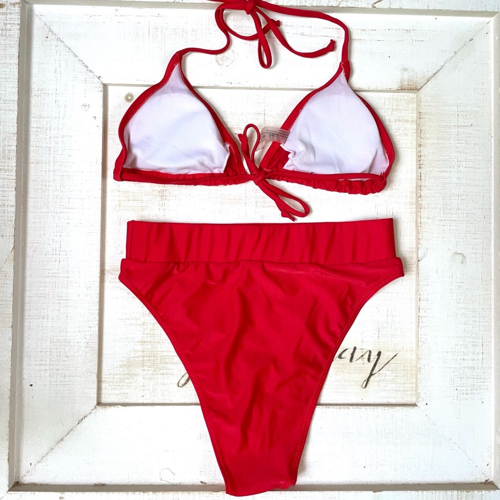 Shein Red Triangle Bikini Set - Picture 5 of 9